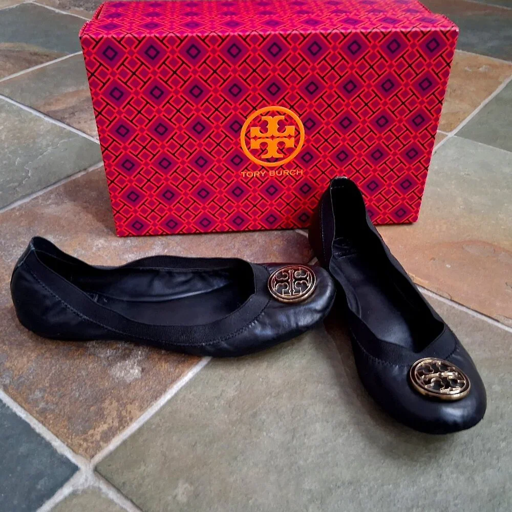 Tory Burch Leather Ballerina Flats